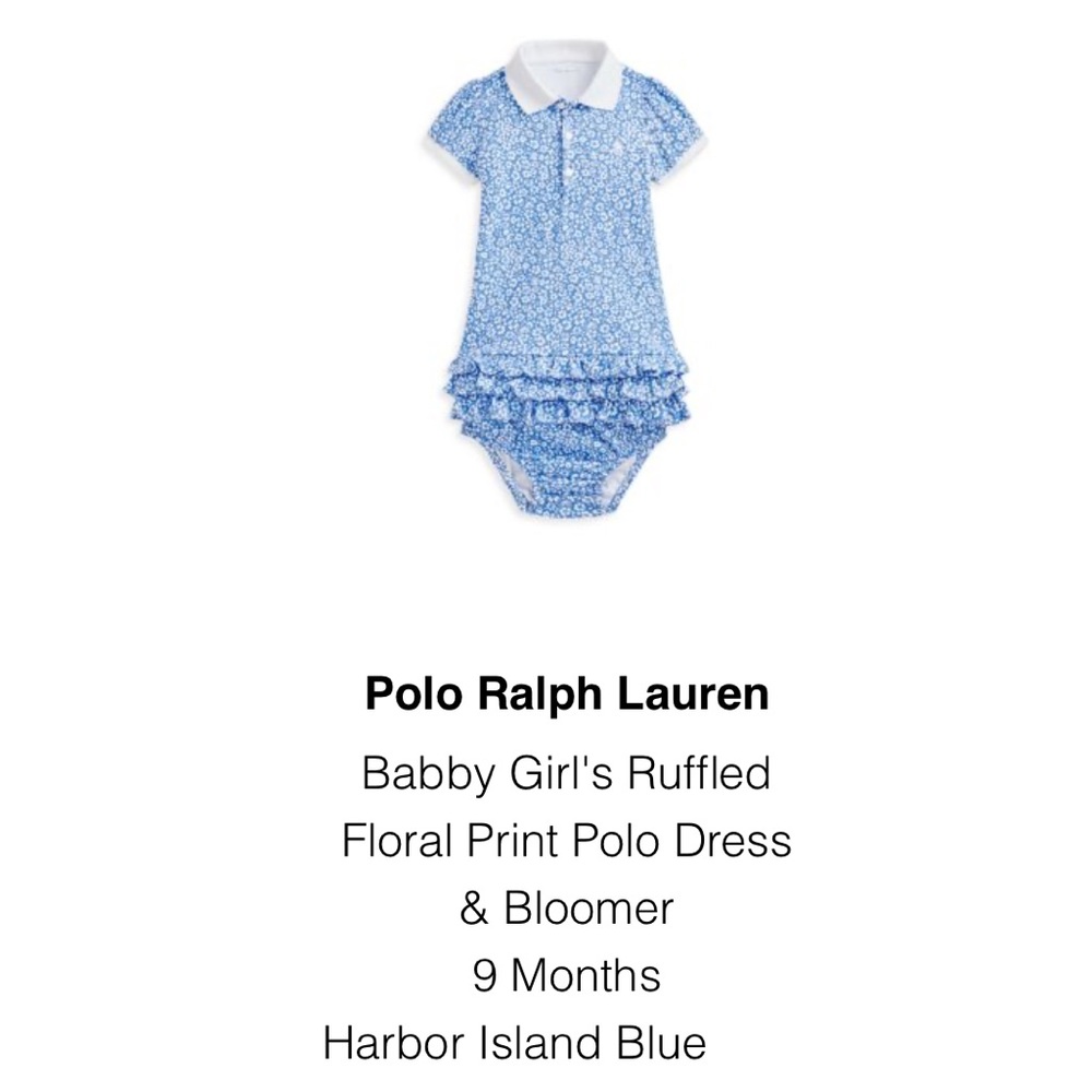 Polo Ralph Lauren (Lux label)  baby dresses/bloomers & bubble $50-75 bundle (3) - Picture 5 of 5